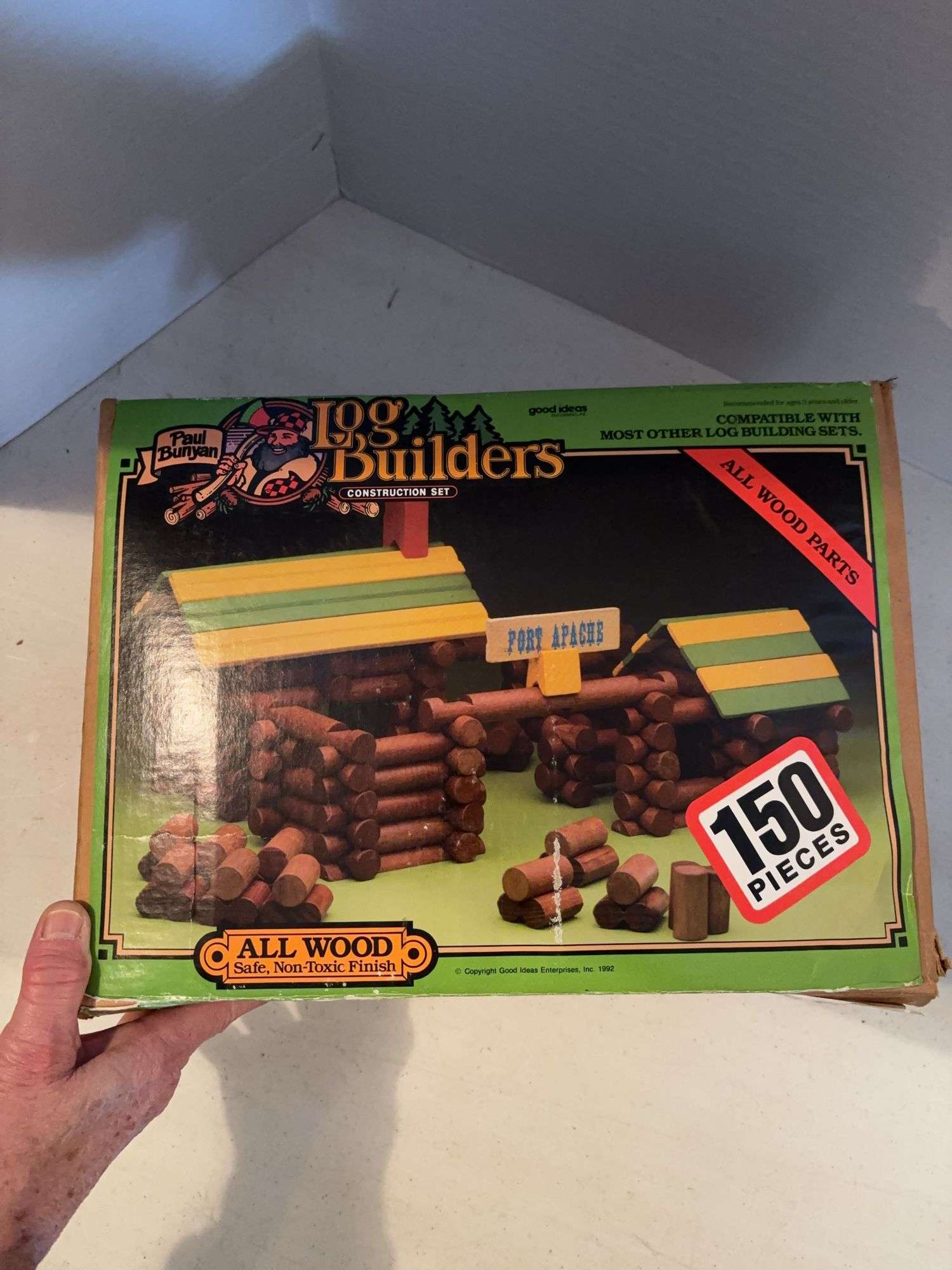 PAUL BUNYAN LOG BUILDERS CONSTRUCTION SET 150 PCS. ALL WOOD