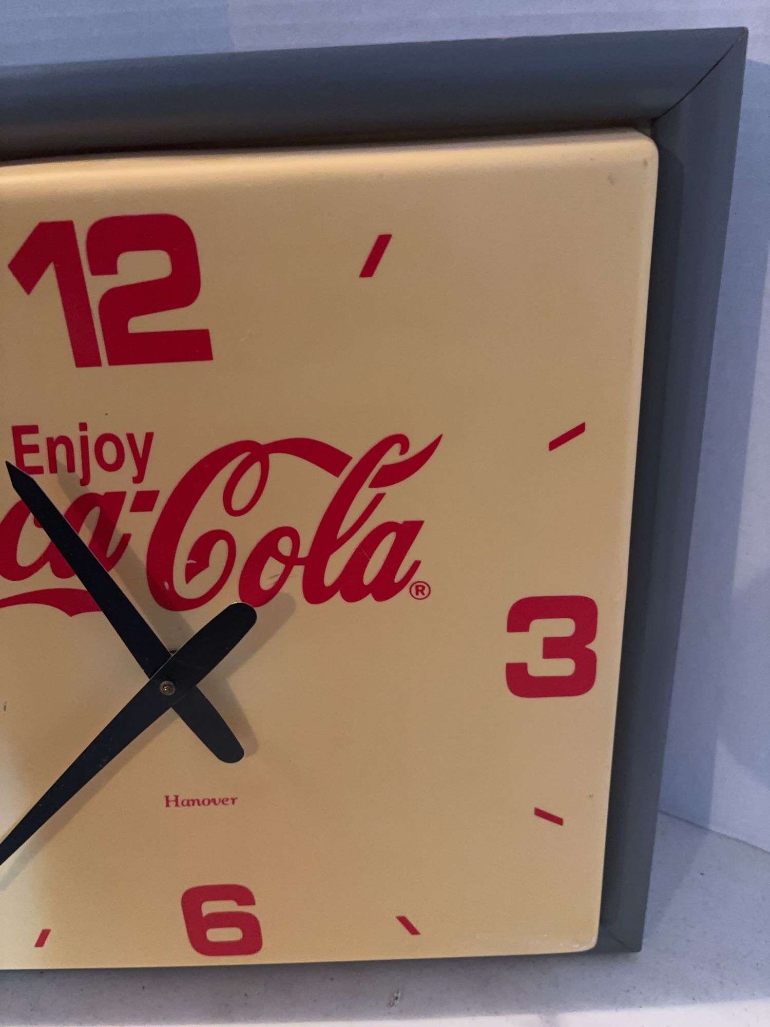 16” x 16” WORKING COCA COLA WALL CLOCK ELECTRIC