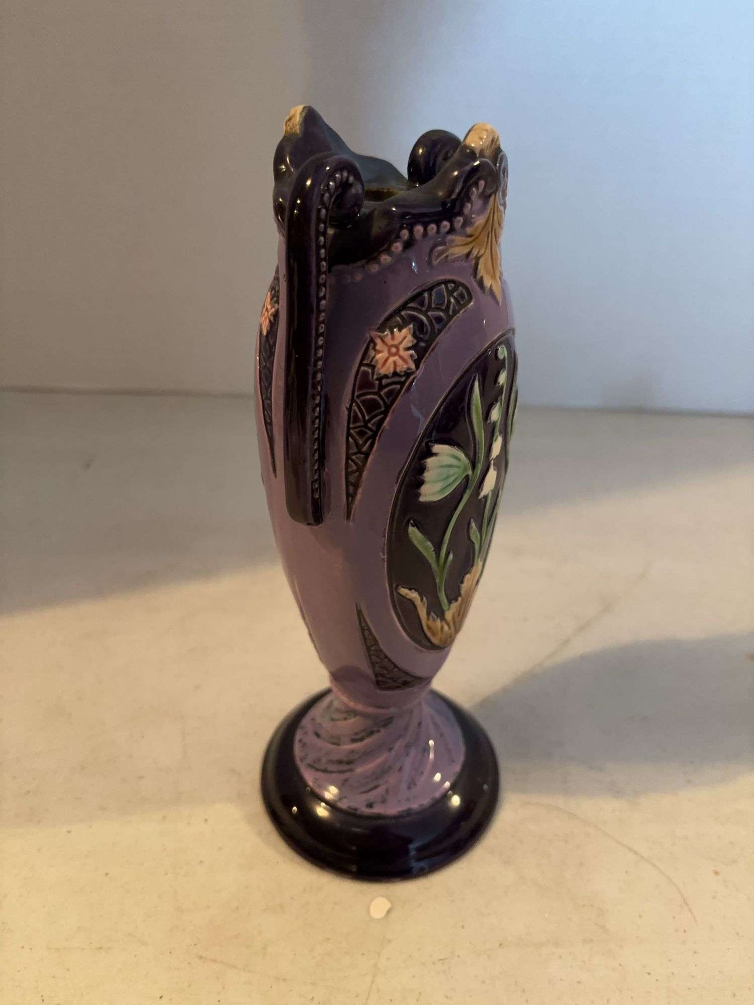 CZECHOSLOVAKIAN PURPLE VASE