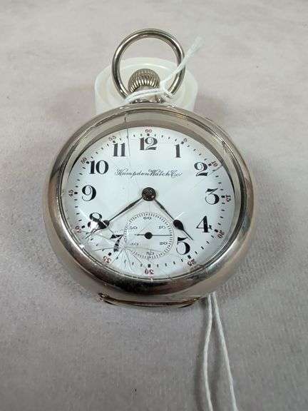 Hampden Watch Co. Pocket watch - glass eye is cracked