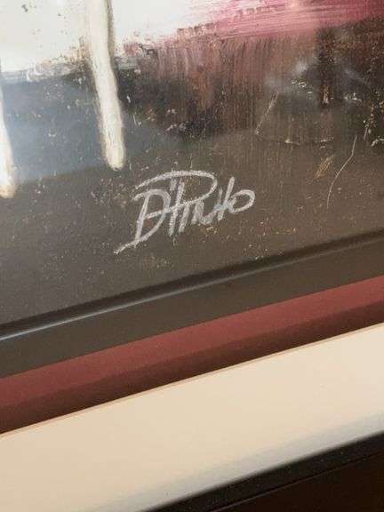 MODERN WALL ART PICTURE FRAMED SIGNED 32” x 32”