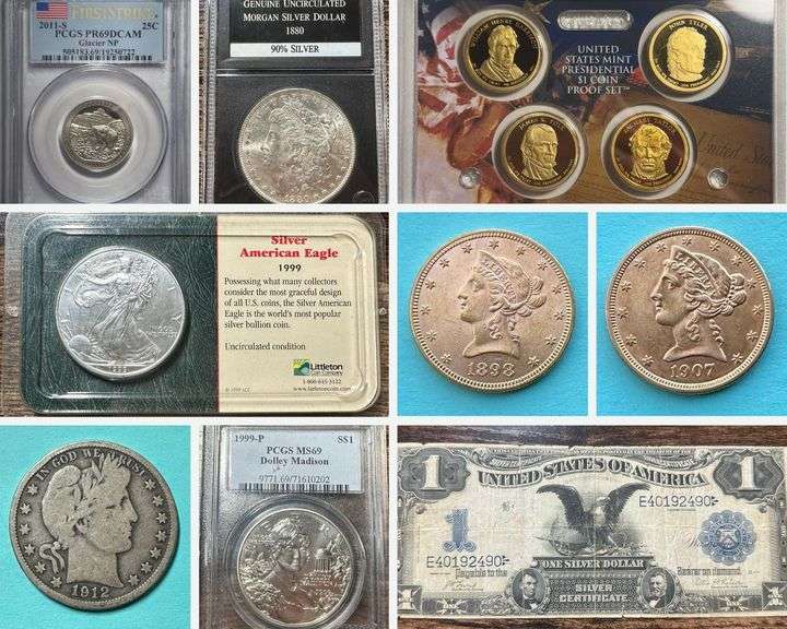 Gold Pieces, Silver Dollar...