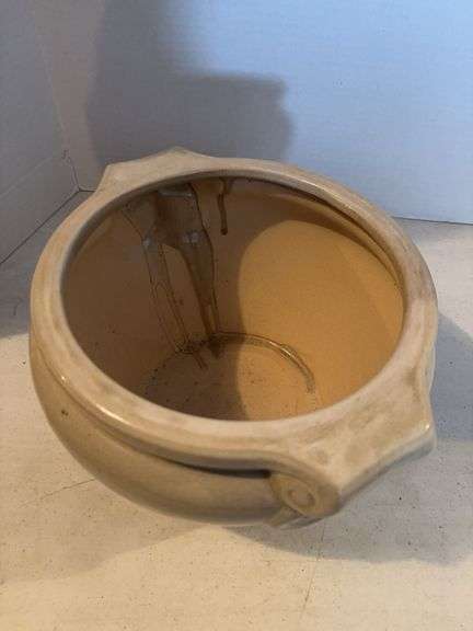 7” x 10” ANTIQUE POTTERY JARDINIERE