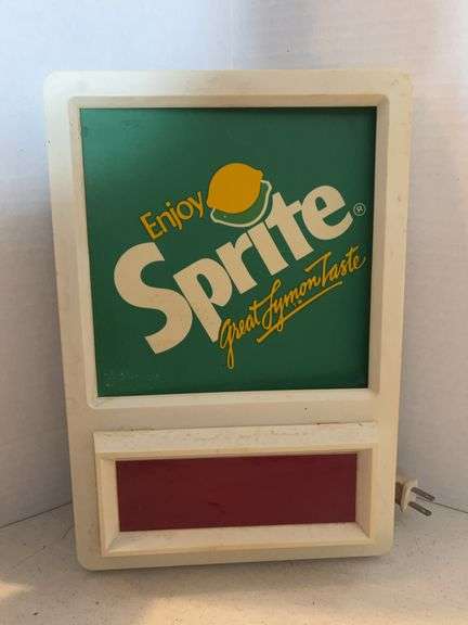 1985 DIGITAL SPRITE ADVERTISING CLOCK WORKS