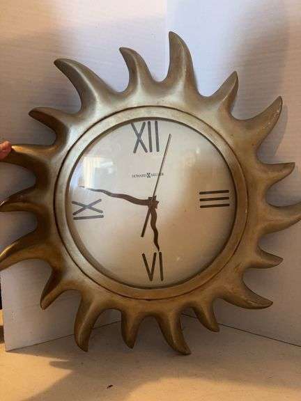 HOWARD MILLER WALL CLOCK SUNBURST 20”
