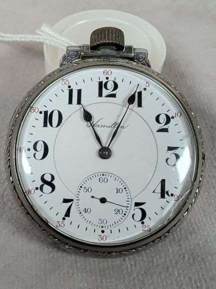 Hamilton watch co. Pocket watch -17 Jewels -974 movement - serial number 1087618