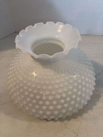 FENTON MILK GLASS LAMP SHADE 10”