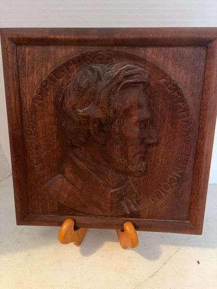 CARK FROSLUND GRAND RAPIDS MICHIGAN HAND CARVED WALL PLACK 12” x 12”