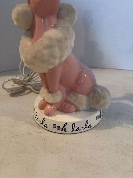 DEPT. 56 PINK POODLE 12” LAMP