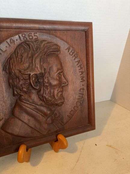 CARK FROSLUND GRAND RAPIDS MICHIGAN HAND CARVED WALL PLACK 12” x 12”