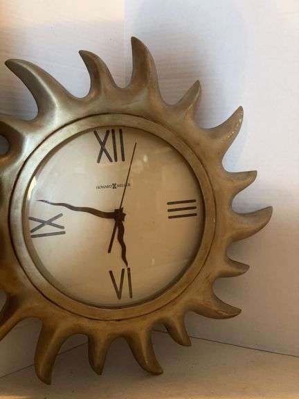 HOWARD MILLER WALL CLOCK SUNBURST 20”