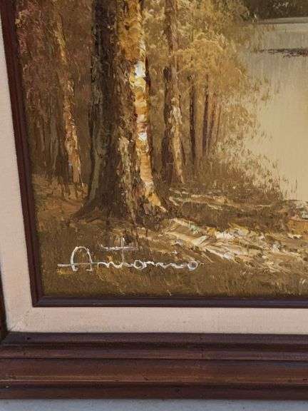 28” x 24” FRAMED SCENIC ART CANVAS