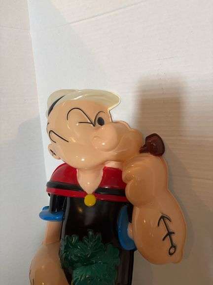 1992 16” POPEYE THE SAILOR MAN LIGHT UP GLOBE STAND