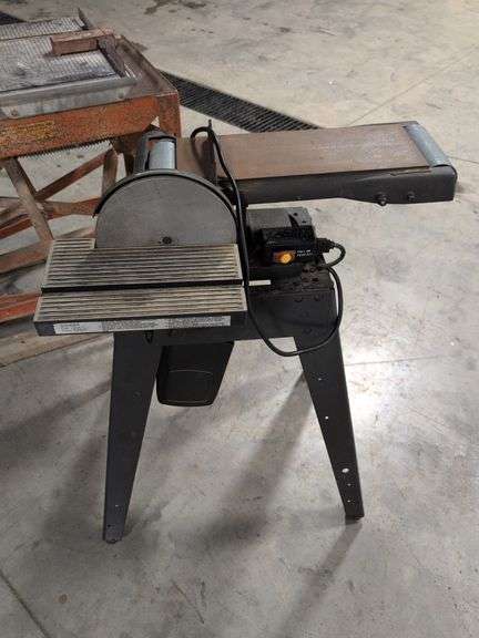 Sears/Craftsman disc sander on stand - works, see photos