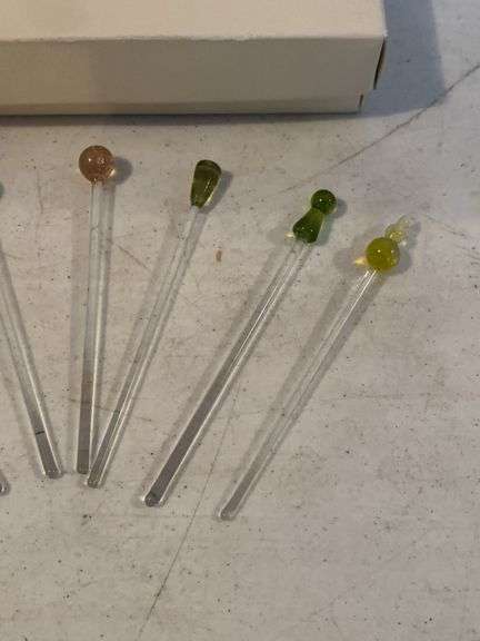 6 GLASS DRINK STIRRERS NEIMAN MARCUS