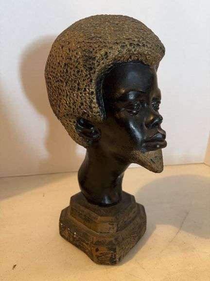 14” AFRO BUST SCULPTURE