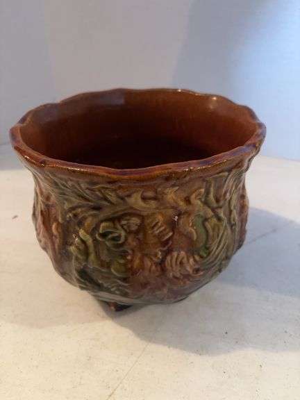 ANTIQUE 7” OWENS POTTERY DRAGON DESIGN