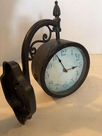 TWO SIDED WALL MOUNT CLOCK 12”