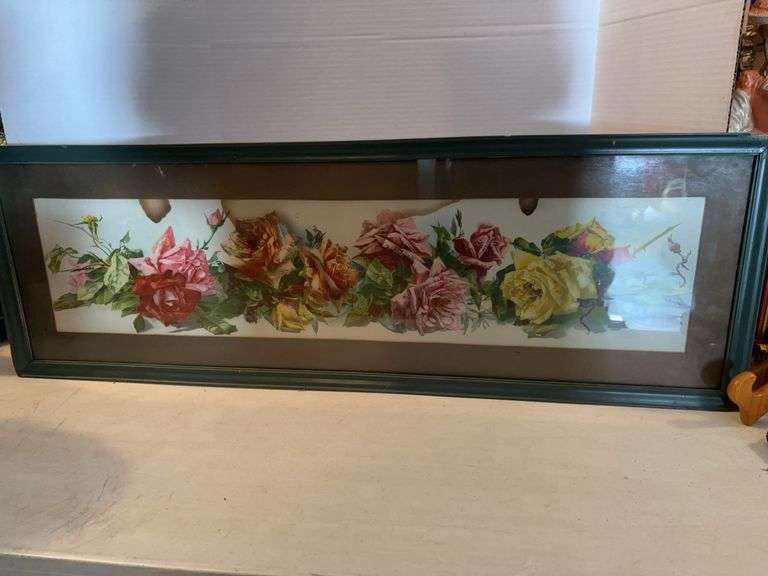 ANTIQUE YARD OF ROSES PRINT
