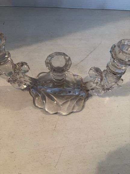 FOSTORIA GLASS CANDLE OPERA