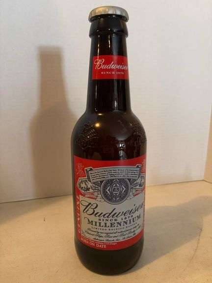 BUDWEISER GLASS ADVERTISING BOTTLE 15”