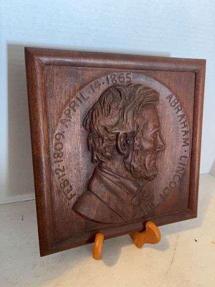 CARK FROSLUND GRAND RAPIDS MICHIGAN HAND CARVED WALL PLACK 12” x 12”