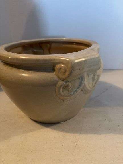 7” x 10” ANTIQUE POTTERY JARDINIERE