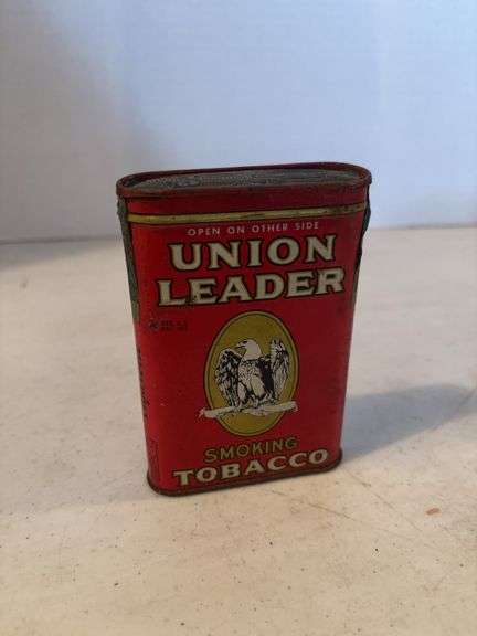 UNION LEADER TOBACCO TIN 5”