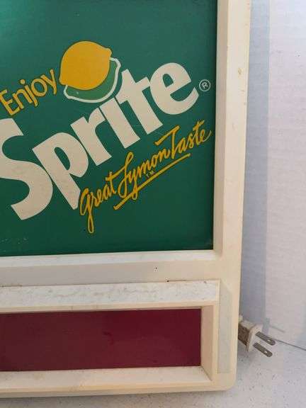 1985 DIGITAL SPRITE ADVERTISING CLOCK WORKS