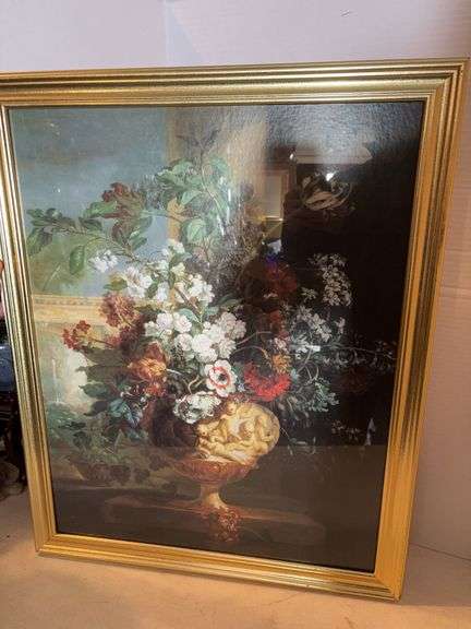 31” x 25.5” FRAMED FLOWERS
