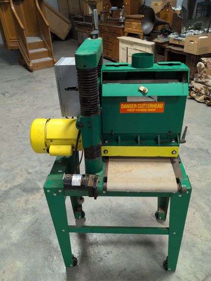 Woodtek 13” wide belt sander on stand - works, on wheels, see photos