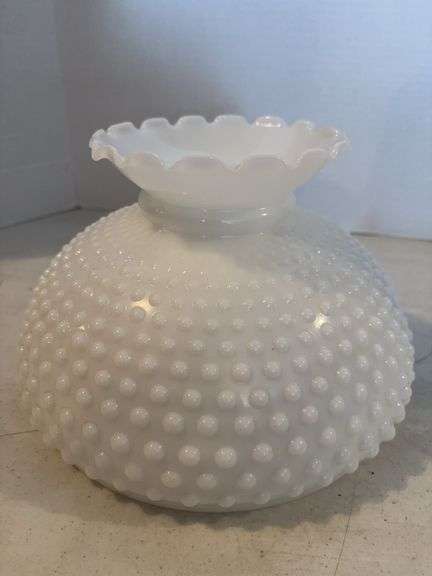 FENTON MILK GLASS LAMP SHADE 10”