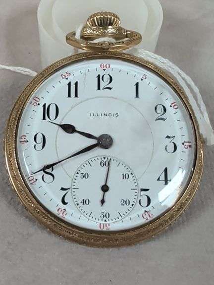 Illinois watch company pocket watch -17 jewels- double roller – serial number 3695297