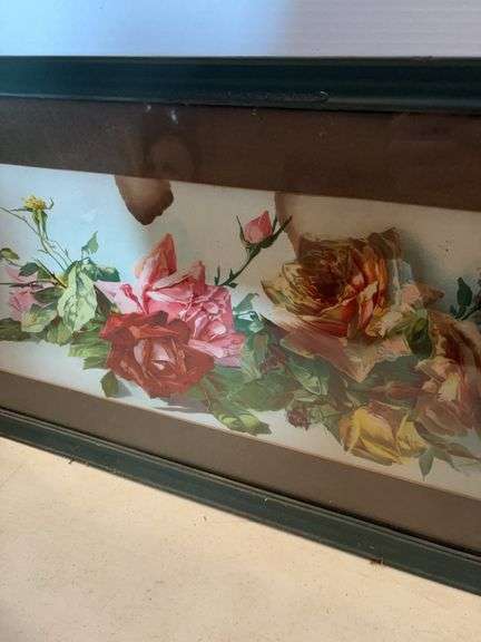 ANTIQUE YARD OF ROSES PRINT