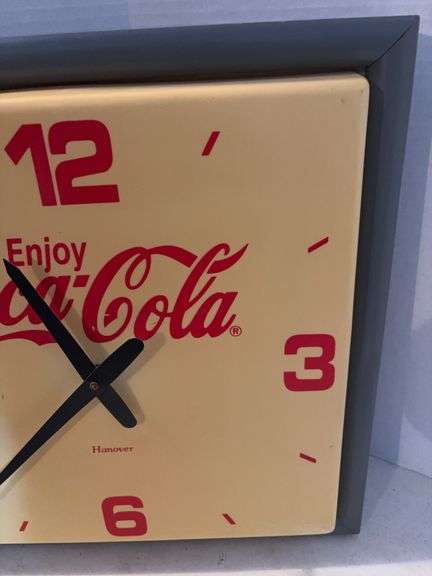 16” x 16” WORKING COCA COLA WALL CLOCK ELECTRIC