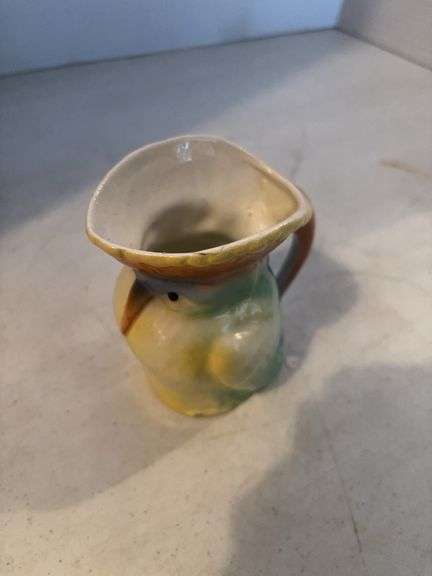 CZECHOSLOVAKIA POTTERY PARROT PITCHER