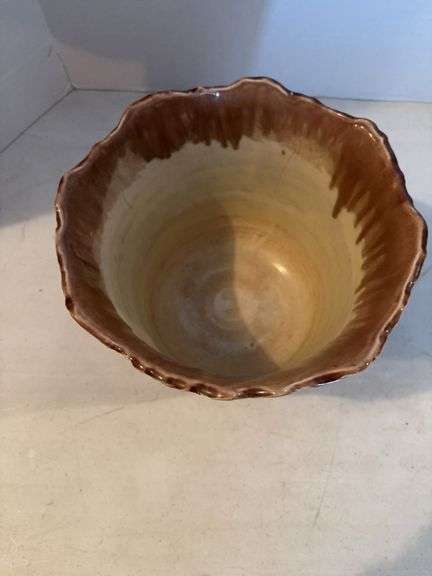 7” ANTIQUE MAJOLICA JARDINIERE