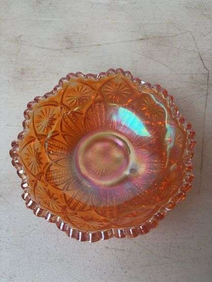 Millersburg Glass country kitchen sauce - marigold