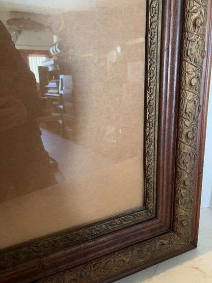 25”x 29” ANTIQUE HIGHLY DECORATED VERY GOOD CONDITION ANTIQUE FRAME