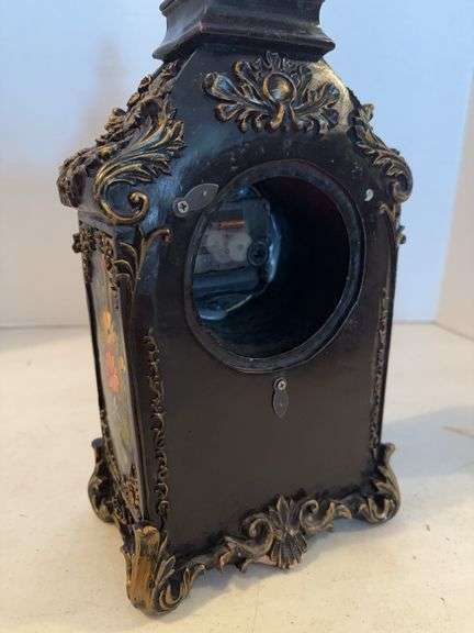 QUARTZ FLORAL MANTLE CLOCK