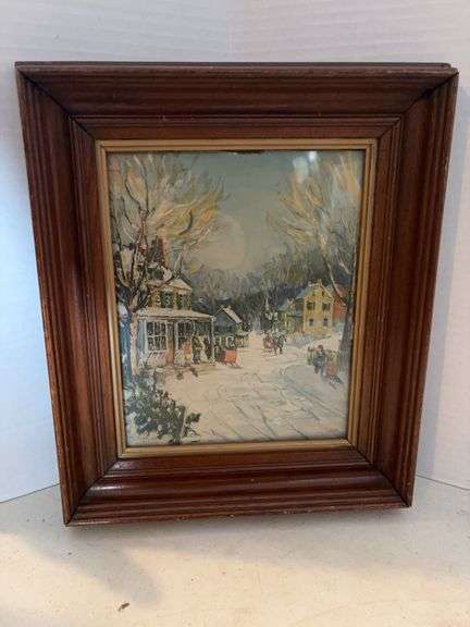 12” x 14” ANTIQUE FRAMED PRINT CANVAS
