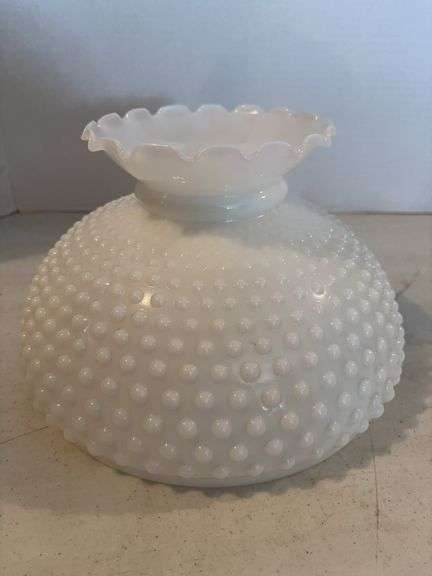 FENTON MILK GLASS LAMP SHADE 10”