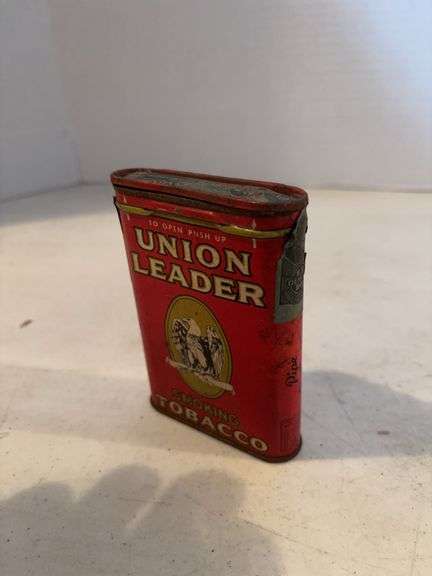 UNION LEADER TOBACCO TIN 5”