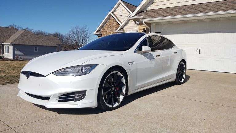 2015 Tesla Model S with 90,443 miles - Pearl White Multi Coat - with upgrades