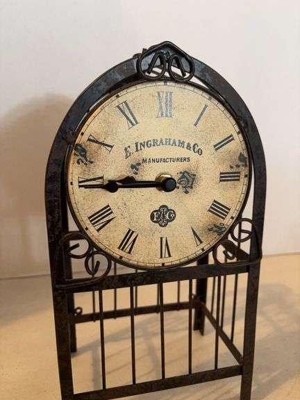 12” METAL BIRD CAGE CLOCK
