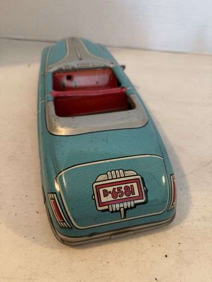 MARKS D6581 TIN WINDUP ROADSTER CONVERTABLE SPRING WORKS