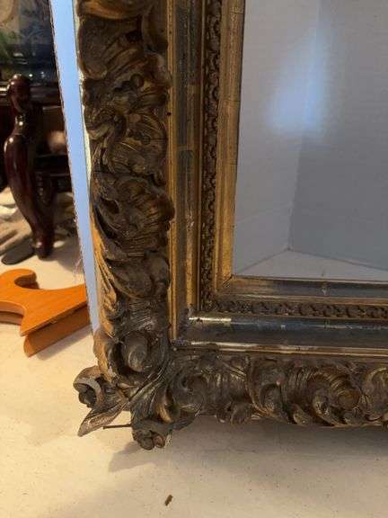 26” x 22” DECORATIVE ANTIQUE FRAME SOME MISSING PIECES