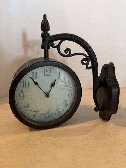 TWO SIDED WALL MOUNT CLOCK 12”