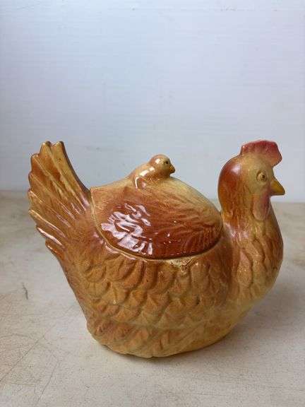 Fredericksburg Pottery chicken cookie jar