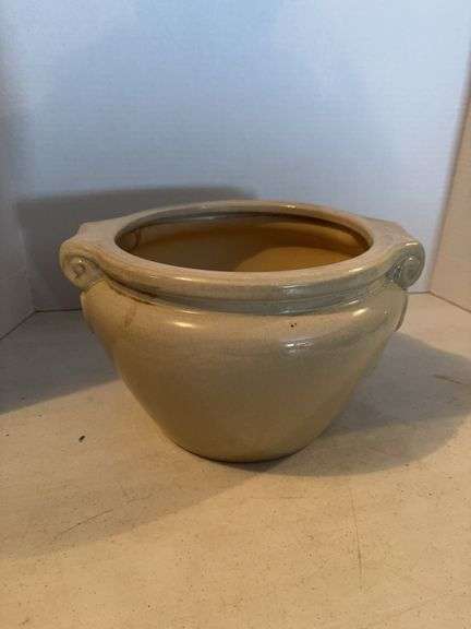 7” x 10” ANTIQUE POTTERY JARDINIERE